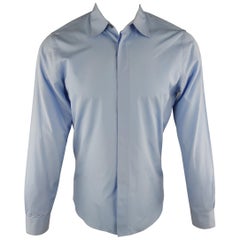 Used MARNI Size S Light Blue Solid Cotton Long Sleeve Shirt