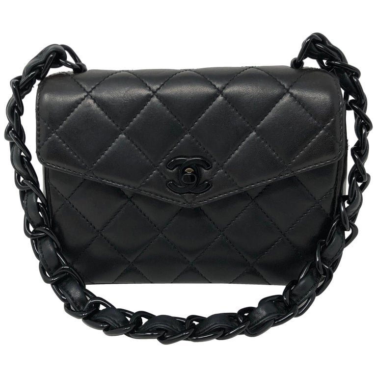 Chanel SO Black Quilted Grained Lambskin Medium Boy Bag