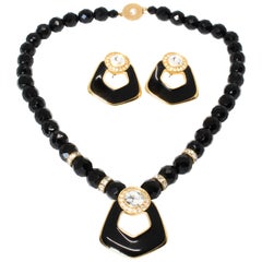 Bergdorf Goodman 1980s Vintage Necklace and Earrings Set