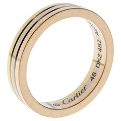 Cartier Trinity 18K Three Tone Gold Wedding Band Ring Size 48