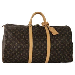  Louis Vuitton Monogram Keepall 55 Travel Bag
