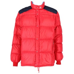 1990s Moncler Red Retro Quilted Jacket
