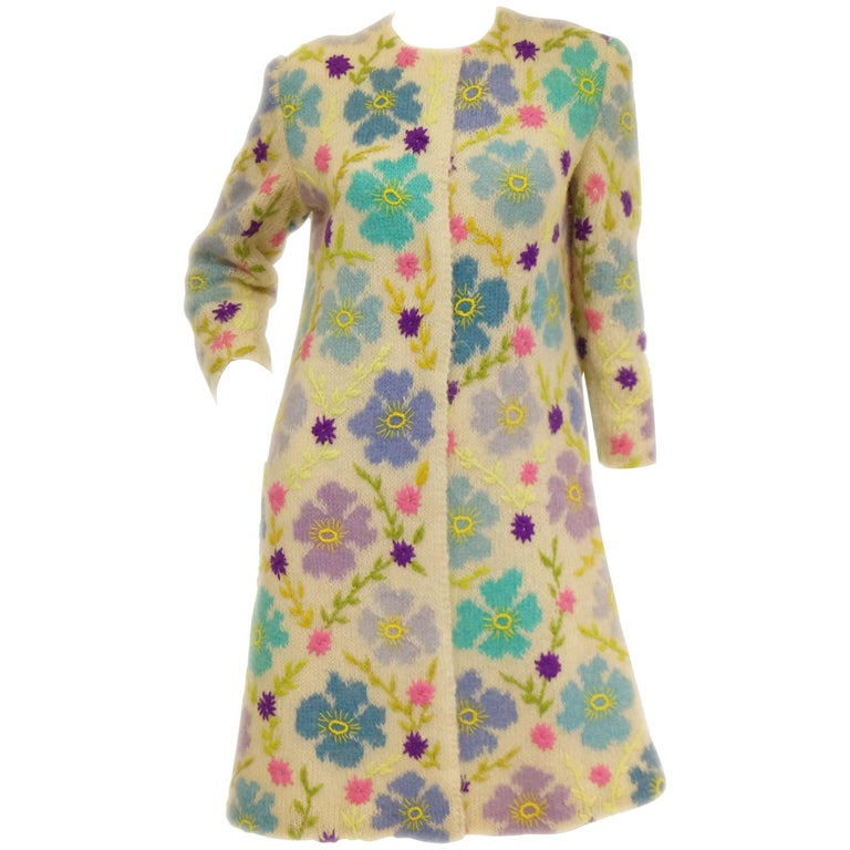 ITALIAN 1960's woven wool coat