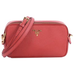 Prada Double Zip Crossbody Bag Saffiano Leather Mini