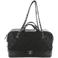 Chanel Duo Color Front Flap Satchel Quilted Glazed and Iridescent Calfskin Large Chanel Duo Color Front Flap Satchel Quilted Glazed and Iridescent Calfskin Large