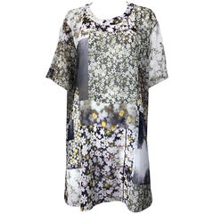 Used Rare Maison Margiela Optical Illusion Photo Print Oversized T Shirt Dress Tunic