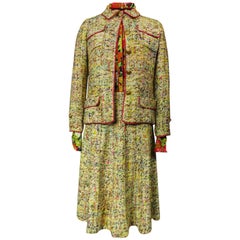 A numbered Haute Couture Chanel Skirt and Blouse Suit Circa 1968/1971