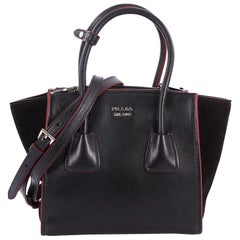 Prada Twin Pocket Tote Glace Calf and Suede Mini