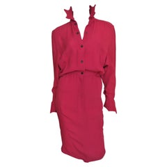 Thierry Mugler Dress with Pointed Collar and Cuffs 1980s