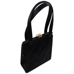 Chanel Black Evening Silk Handbag