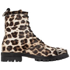 Alexander Wang Lyndon Embellished Leopard-Print Calf Hair Ankle Boots