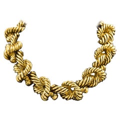 Vintage 1980s Christian LaCroix Knotted Rope Necklace