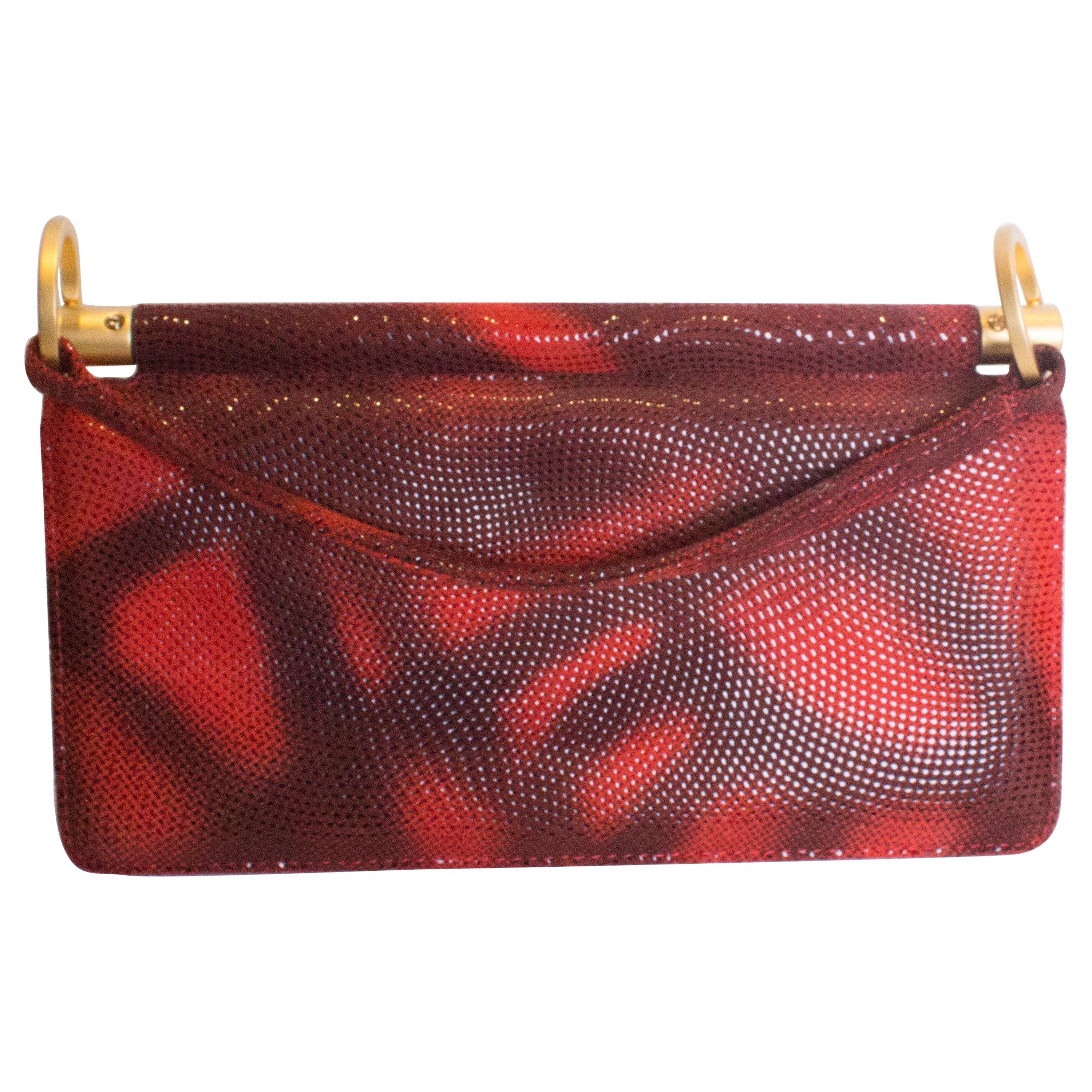 Vintage Charles Jourdan Red Handbag For Sale