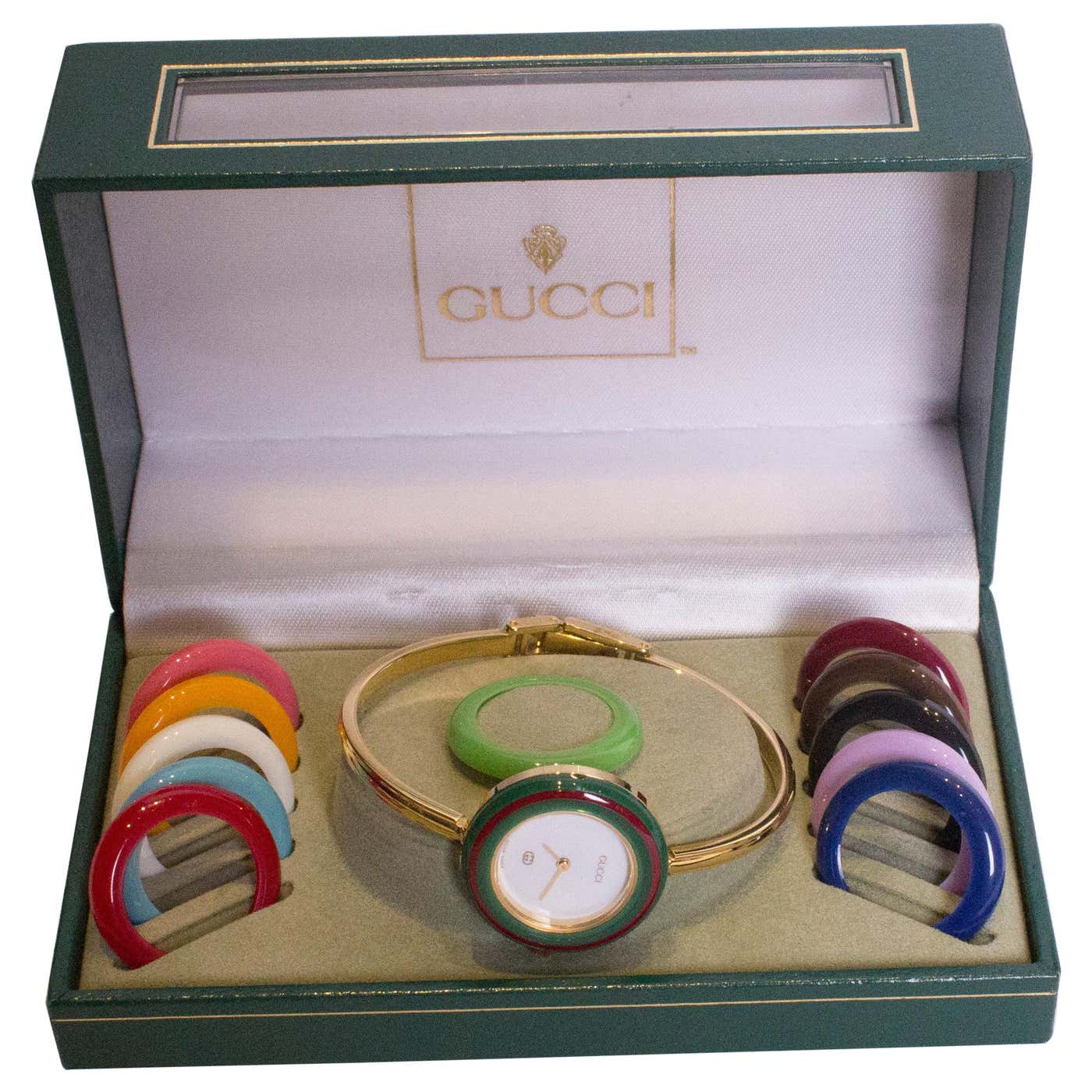 Gucci Watch Rings Vintage Gucci Watch with Changeable Frames at 1stDibs | 1970s gucci ...