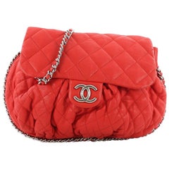 Chanel Chain Around Flap Bag Quilted Leather Large