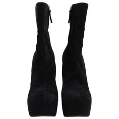 Guiseppe Zanotti Suede Black Booties Size US 7.5