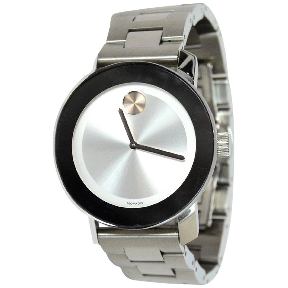 Movado Stainless Steel Rose Gold Bold Series Watch