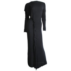 1990s Jean Paul Gaultier Maxi Dress with Ruffle