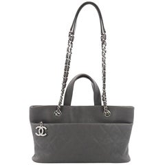 Chanel Timeless CC Charm Tote Quilted Caviar Large