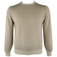 BRUNELLO CUCINELLI Size 38 Khaki Knitted Cashmere Sweater