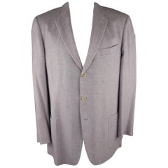 ERMENEGILDO ZEGNA 46 Lavender Grid Wool Sport Coat
