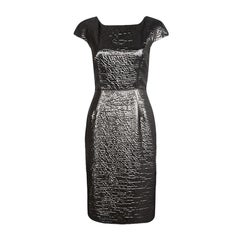 Dolce and Gabbana Metallic Cap Sleeve Sheath Dress M