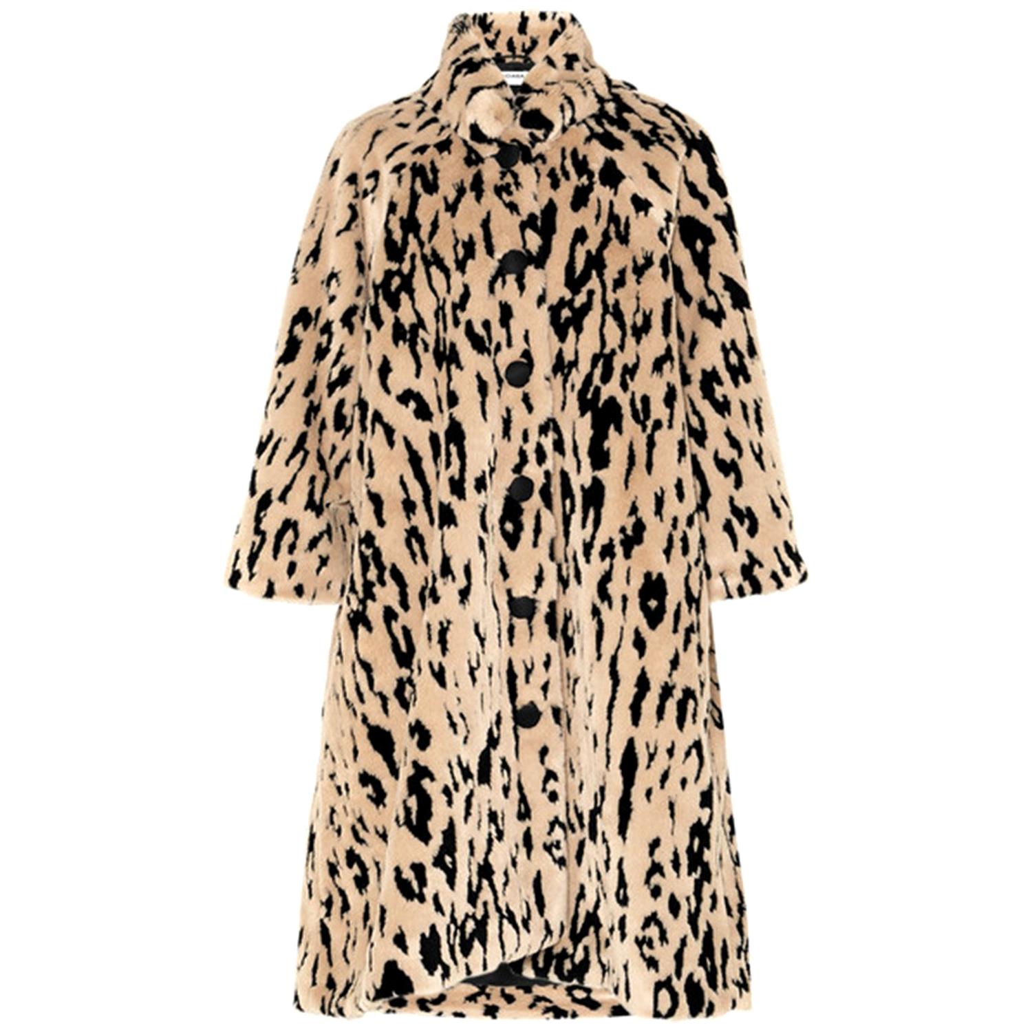 Balenciaga Oversized Animal Print Faux-Fur Coat