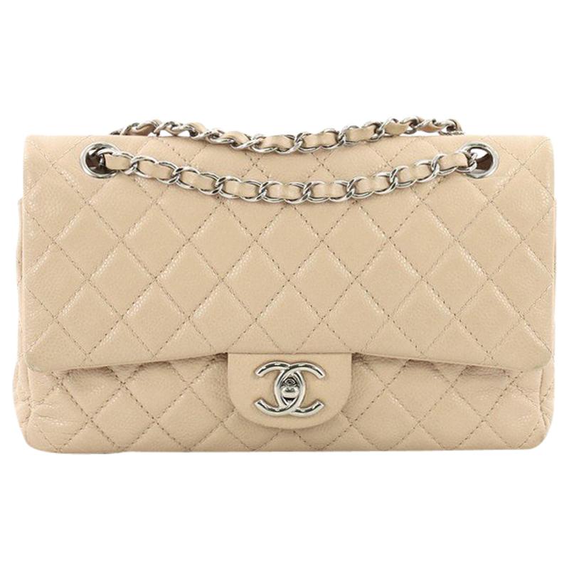 Chanel Classic Double Flap Bag Quilted Caviar Medium