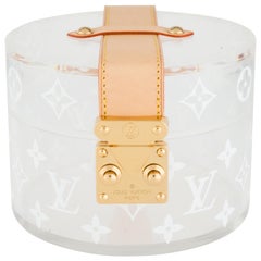 Louis Vuitton NEW Limited Ed. Monogram boîte à bijoux en cuir plexi Vanity Trinket Box