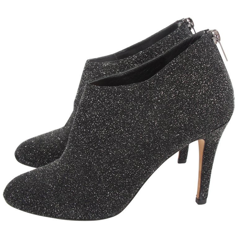Jimmy Choo Glitter Ankle Boots black at 1stDibs