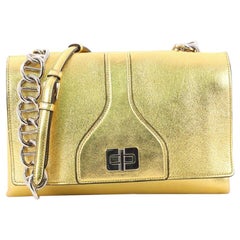 Prada Turnlock Flap Chain Bag Leather Small