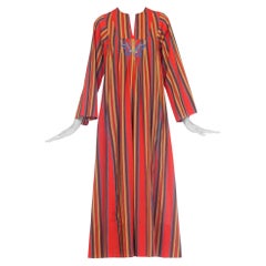 1970s Kaftan Dress With Embroidered Butterfly