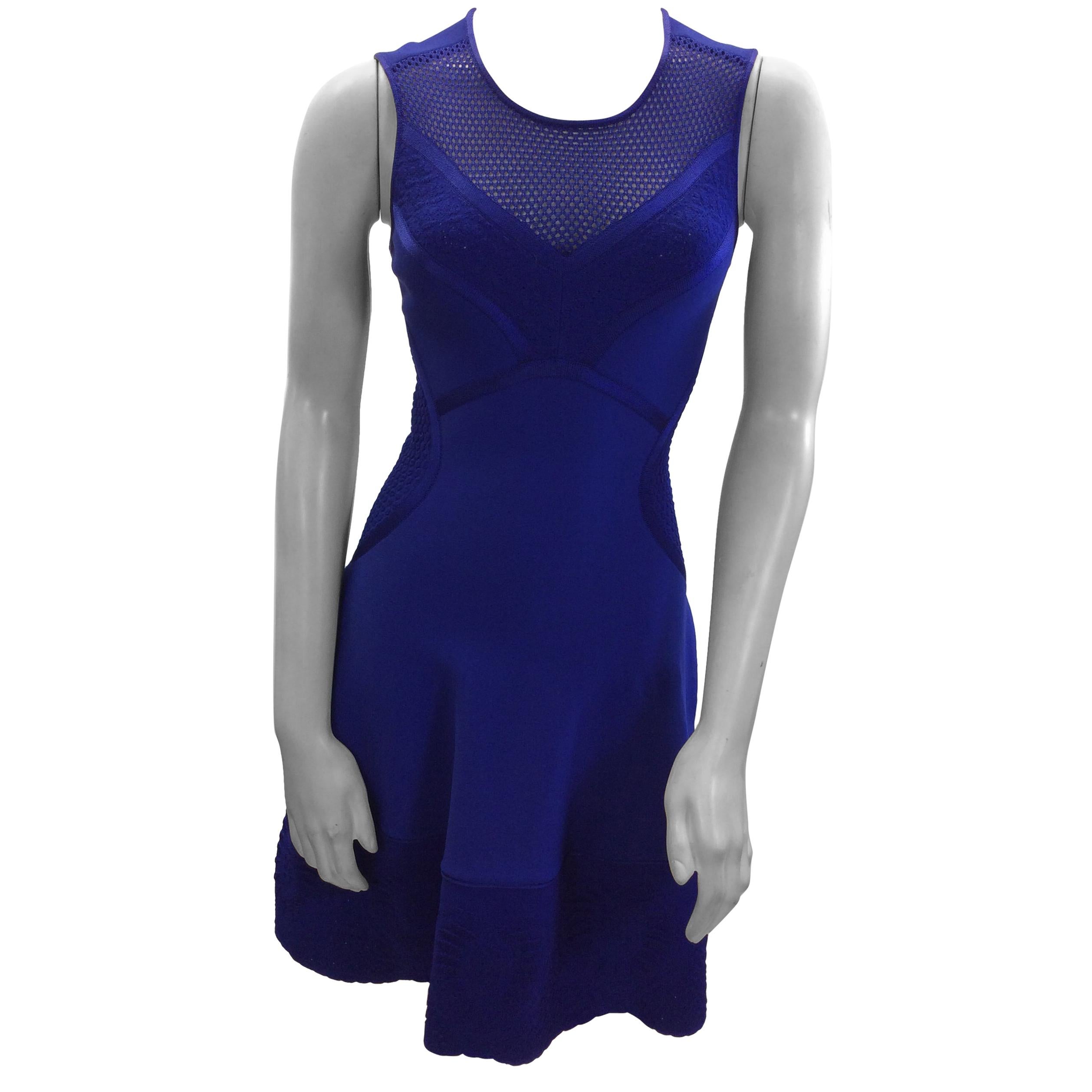 Roberto Cavalli Royal Blue Sleeveless Dress For Sale