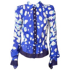 Balenciaga Abstract Floral Pattern Blouse