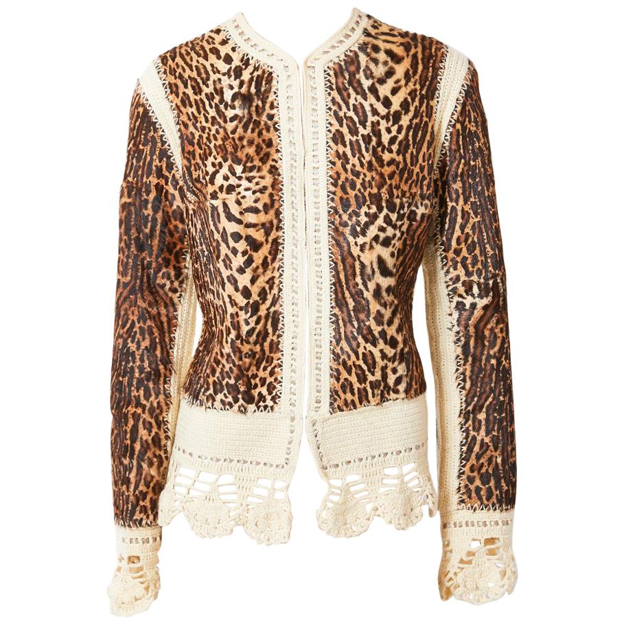John Galliano for Dior Leopard Pattern Jacket