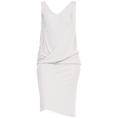 2000S CALVIN KLEIN Collection Grey Rayon Jersey Cocktail Dress