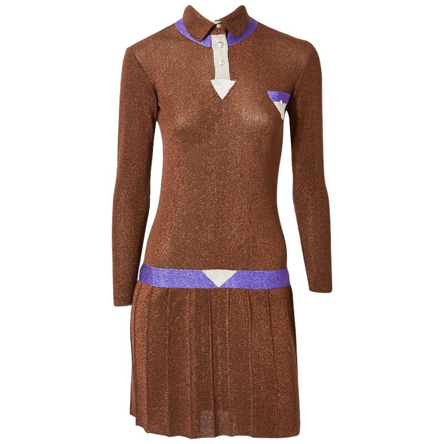 Emanuelle Khanh for Missoni Lurex Knit Dress C. 1966