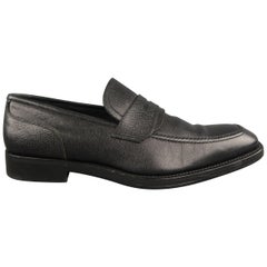 Retro SALVATORE FERRAGAMO Size 10 Black Solid Leather Loafers