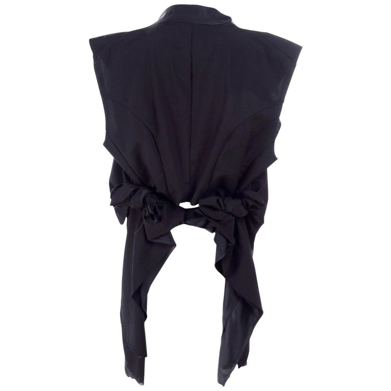 Gilet / Gilet Comme des Garçons en laine noire superposée et