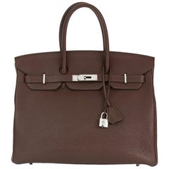 2008 Hermes Chocolate Togo Leather Birkin 35cm