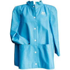 Courrèges light blue vinyle iconic jacket