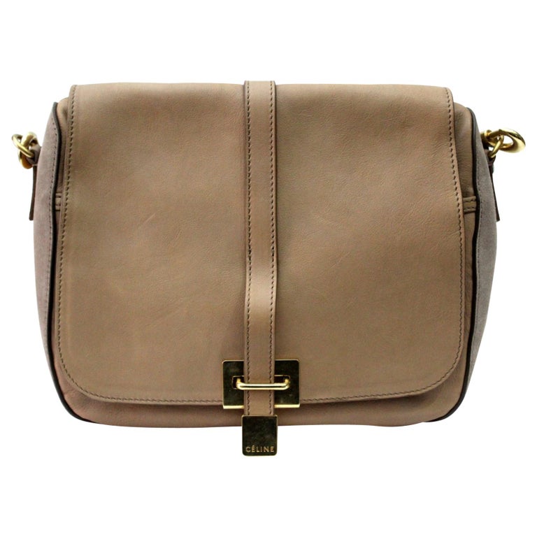 Cèline Leather/Suede CrossBody Bag For Sale at 1stdibs
