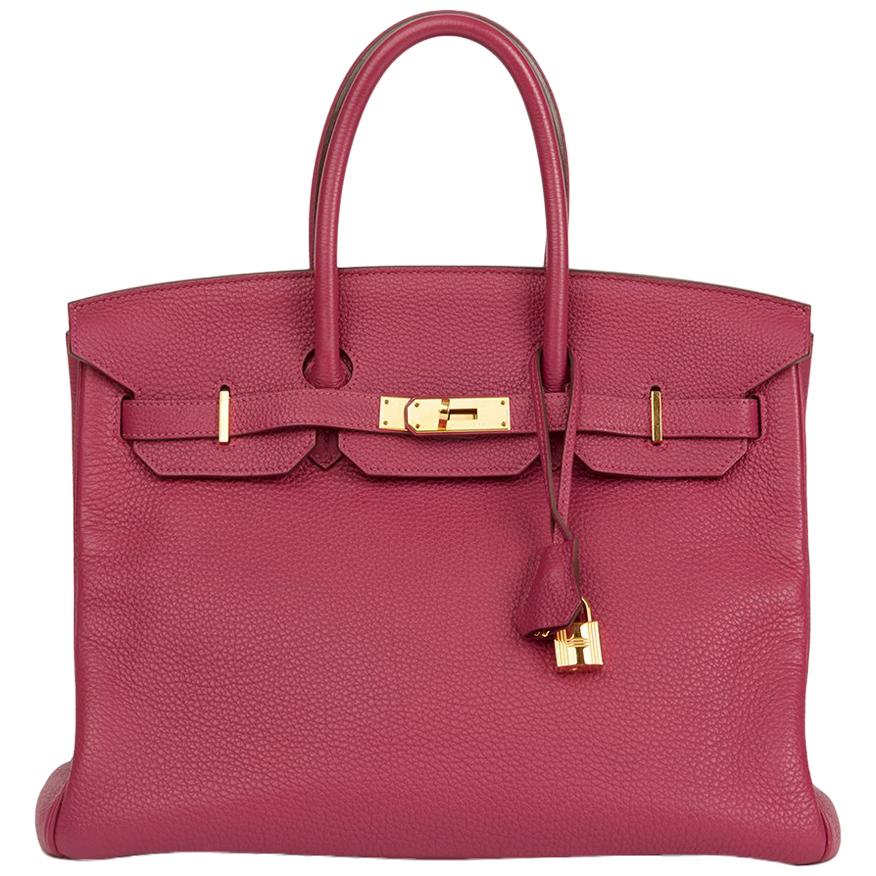 2011 Hermes Tosca Clemence Leather Birkin 35cm