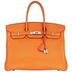 2007 Hermes Orange H Togo Leather Birkin 35cm