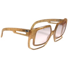 New Vintage Christian Dior 2029 10 Light Amber Jasped Optyl Sunglasses