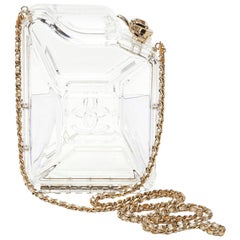 Used 2015 Chanel Clear Plexiglass Dubai by Night Gas Can Minaudiere