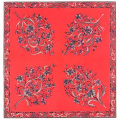 Vintage EMILIO PUCCI c.1972 "Violacciocca" Signature Print Hot Pink Floral Silk Scarf
