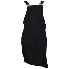 Vintage Gianni Versace 1994 Black Wool Asymmetrical Jumper Dress
