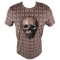 ALEXANDER MCQUEEN Size S White Print Cotton Skull T-shirt