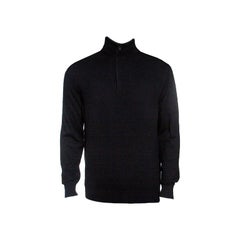 Ermenegildo Zegna Premium Cashmere Black Zip Detail Sweater M